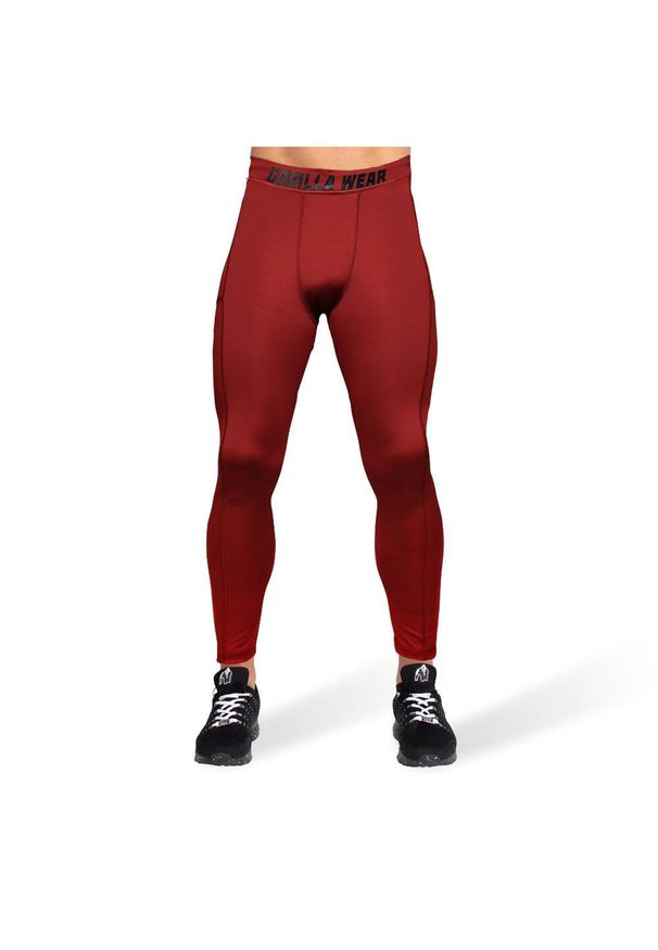 GORILLA WEAR - Legginsy fitness męskie Gorilla Wear Smart Tights. Kolor: czerwony. Sport: fitness