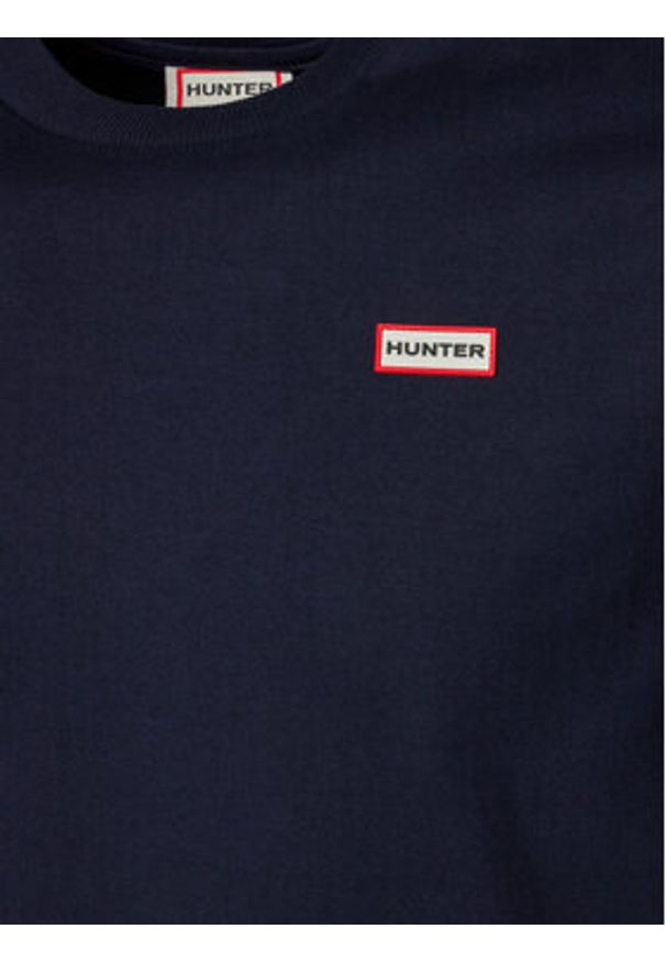 Hunter T-Shirt HARU0006242 Granatowy Regular Fit. Kolor: niebieski. Materiał: bawełna