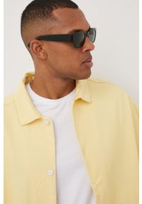 Levi's® - Levi's koszula jeansowa męska kolor żółty relaxed z kołnierzykiem klasycznym. Okazja: na spotkanie biznesowe. Typ kołnierza: kołnierzyk klasyczny. Kolor: żółty. Materiał: jeans. Styl: klasyczny #6