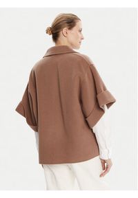 Weekend Max Mara Płaszcz wełniany Pera 2525086021 Brązowy Regular Fit. Kolor: brązowy. Materiał: wełna #5