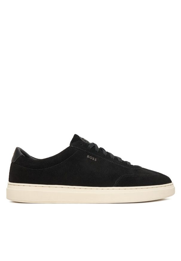 BOSS Sneakersy Kieran 50554611 Czarny. Kolor: czarny. Materiał: skóra, zamsz