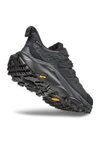 HOKA - Hoka Trekkingi Kaha 2 Low GTX GORE-TEX 1123190 Czarny. Kolor: czarny. Materiał: skóra, nubuk. Technologia: Gore-Tex. Sport: turystyka piesza