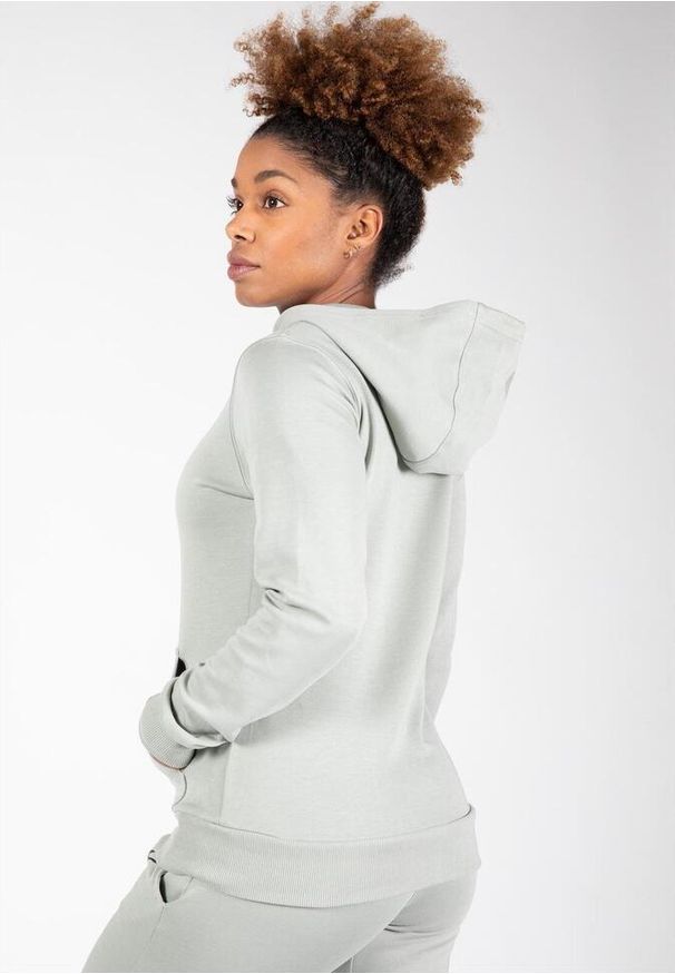 GORILLA WEAR - Bluza fitness damska Gorilla Wear Pixley Zipped Hoodie. Typ kołnierza: kaptur. Kolor: zielony. Sport: fitness