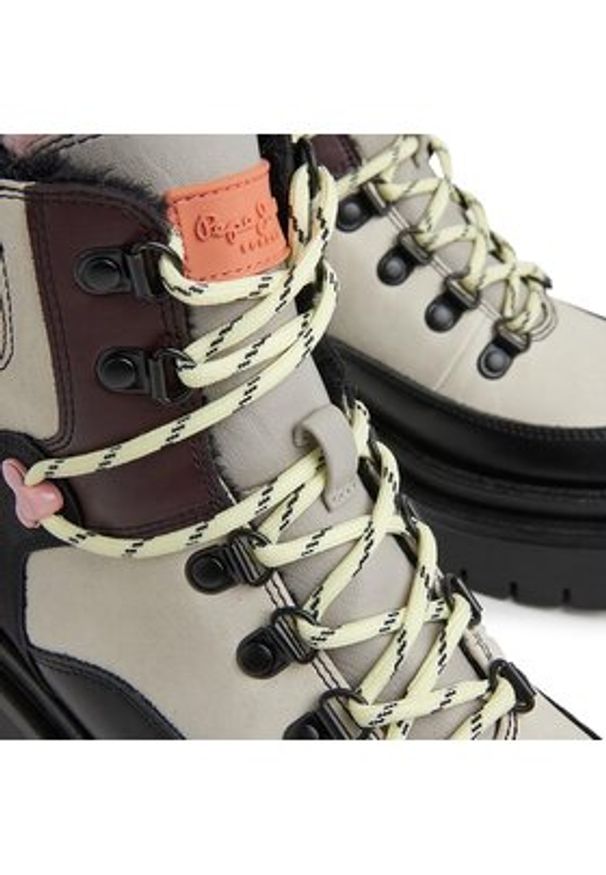 Pepe Jeans Trzewiki PLS50499 Beżowy. Kolor: beżowy. Materiał: skóra