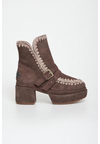 Mou - Botki damskie skórzane MOU. Materiał: skóra #4