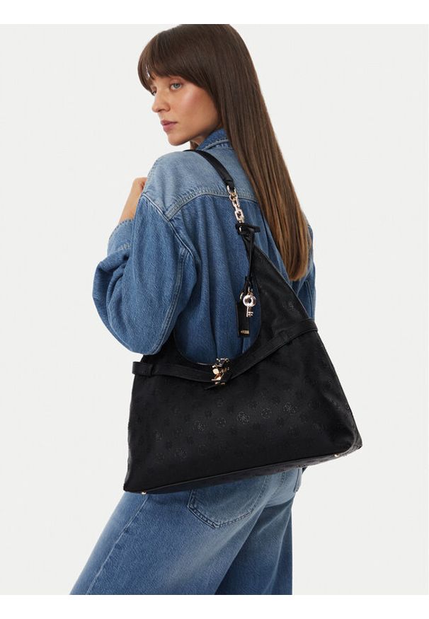 Guess Torebka Ella HWPD97 46010 Czarny. Kolor: czarny. Materiał: skórzane