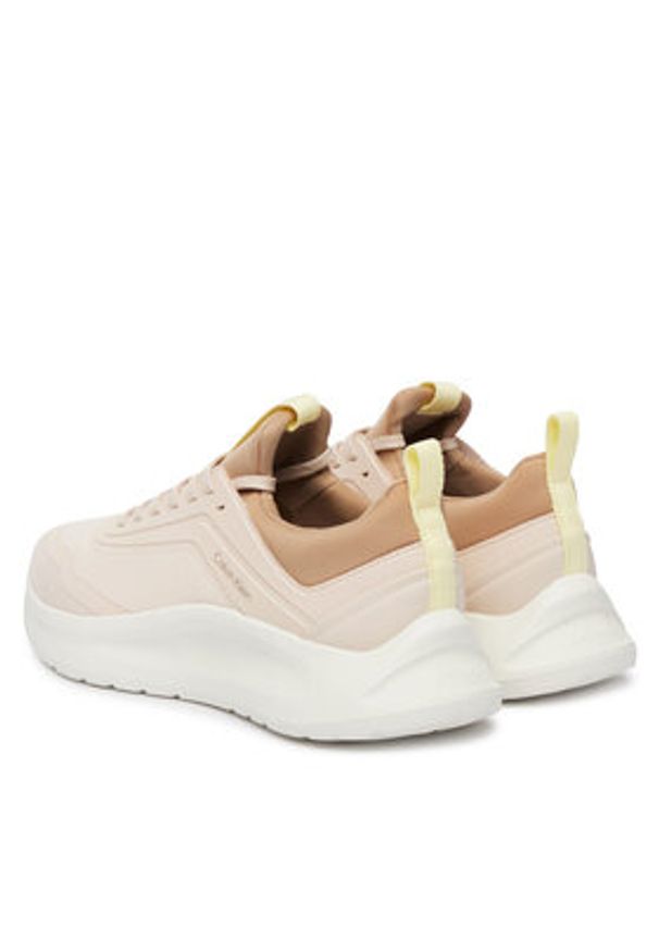 Calvin Klein Sneakersy Light Eva Run Sock Mesh HW0HW03023 Beżowy. Kolor: beżowy. Materiał: materiał. Sport: bieganie