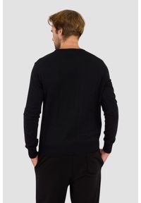 La Martina - LA MARTINA Czarny męski sweter wełniany, Rozmiar XXL. Kolor: czarny. Materiał: wełna