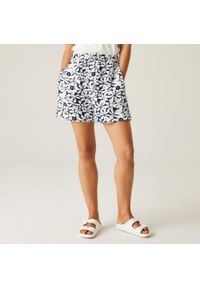 Regatta - Spodenki turystyczne damskie Salise. Kolor: niebieski. Materiał: tkanina, len. Sport: turystyka piesza #1