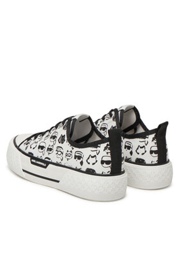 Karl Lagerfeld - KARL LAGERFELD Trampki KL60612T Biały. Kolor: biały. Materiał: materiał