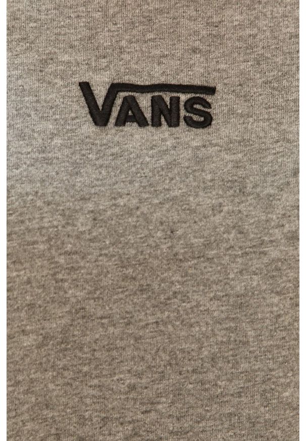 Vans - Sukienka. Okazja: na co dzień. Kolor: szary. Materiał: dzianina. Długość rękawa: krótki rękaw. Wzór: aplikacja. Typ sukienki: proste. Styl: casual