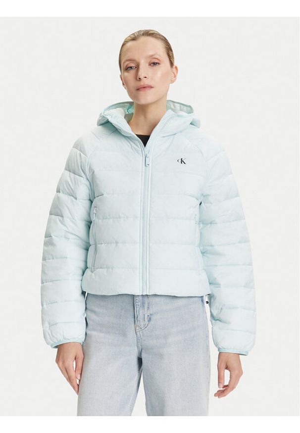 Calvin Klein Jeans Kurtka przejściowa LV047C510G Błękitny Regular Fit. Kolor: niebieski. Materiał: syntetyk