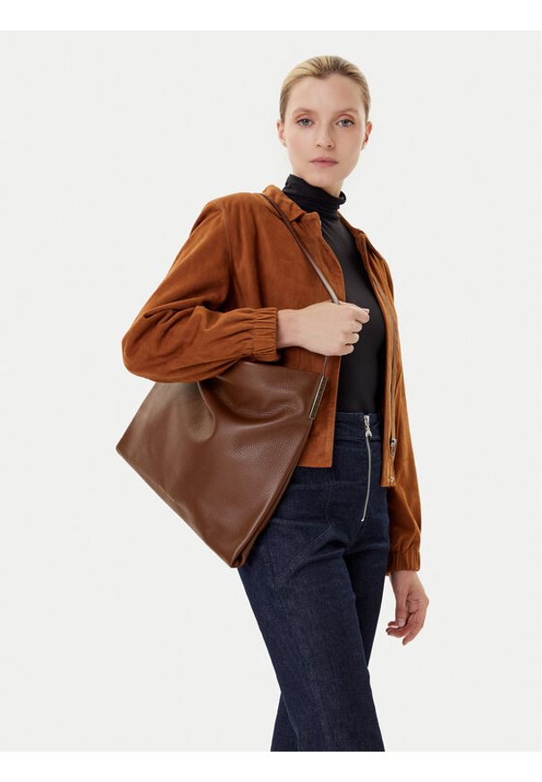 Elisabetta Franchi Torebka BS-47N-56E2-V650 Brązowy. Kolor: brązowy. Materiał: skórzane