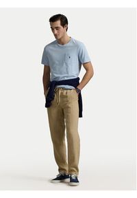 Polo Ralph Lauren T-Shirt 710964511004 Błękitny Regular Fit. Typ kołnierza: polo. Kolor: niebieski. Materiał: bawełna #4