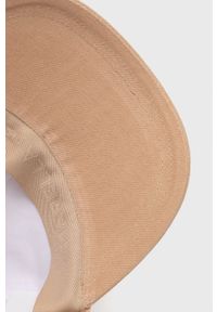 Marella czapka kolor beżowy gładka. Kolor: beżowy. Wzór: gładki #3