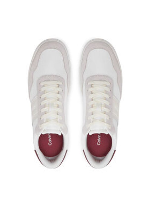 Calvin Klein Sneakersy Low Top Lace Up Mix HM0HM01548 Biały. Kolor: biały. Materiał: materiał