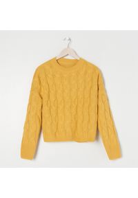 Sinsay - Sweter oversize - Żółty. Kolor: żółty #1