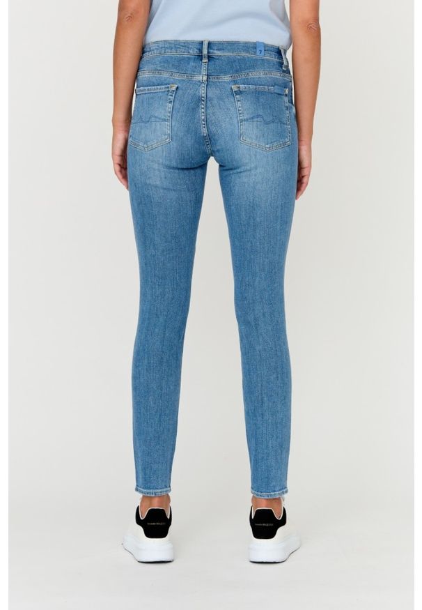 7 FOR ALL MANKIND Niebieskie jeansy SLIM ILLUSION WITHIN. Kolor: niebieski