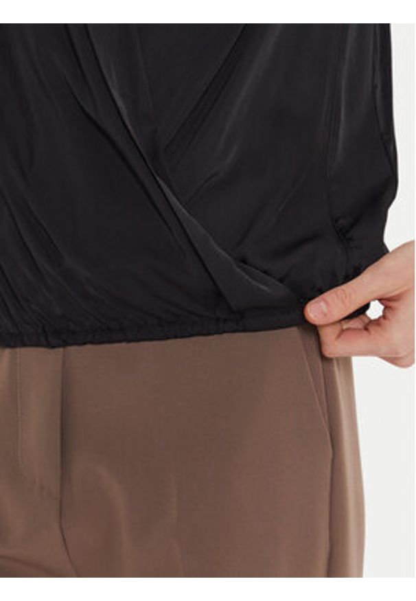 Motivi Bluzka 2733W000636N Czarny Regular Fit. Kolor: czarny. Materiał: wiskoza