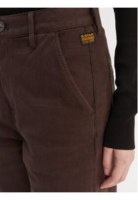 G-Star RAW - G-Star Raw Spodnie materiałowe Deck 2.0 D26432-E078 Brązowy Wide Leg. Kolor: brązowy. Materiał: bawełna #8