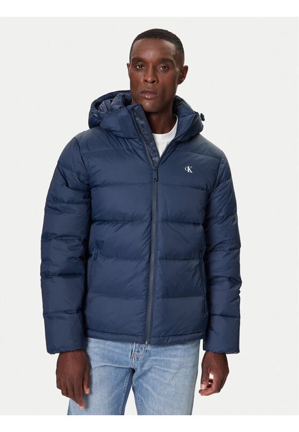 Calvin Klein Jeans Kurtka puchowa LV04RC518G Granatowy Regular Fit. Kolor: niebieski. Materiał: syntetyk