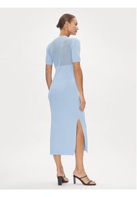Armani Exchange Sukienka dzianinowa 3DYA1E YMH6Z 15DD Niebieski Regular Fit. Kolor: niebieski. Materiał: syntetyk