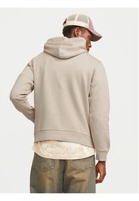 Jack & Jones Bluza Corp Logo 12152840 Beżowy Standard Fit. Kolor: beżowy. Materiał: bawełna #4