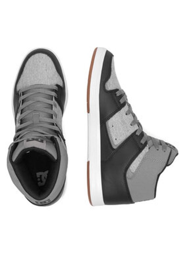 DC Sneakersy CURE HI TOP ADYS400072-GG4 Szary. Kolor: szary. Materiał: skóra
