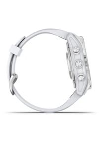 GARMIN - Zegarek sportowy Garmin Epix Pro Gen 2 42 mm srebrny z białym paskiem. Rodzaj zegarka: cyfrowe. Kolor: biały, srebrny, wielokolorowy. Styl: sportowy