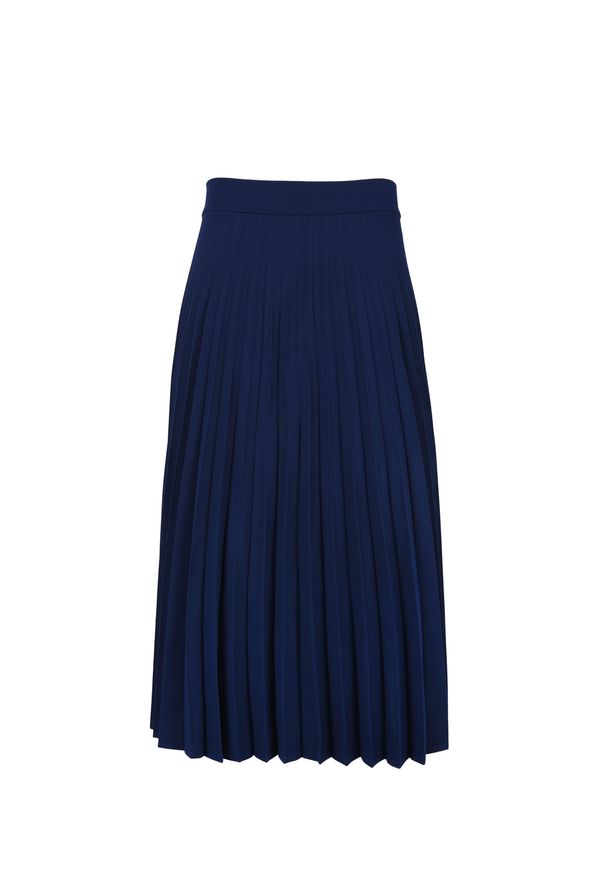 VEVA - Spódnica plisowana Charming Pleats granatowa. Kolor: niebieski. Długość: długie. Styl: klasyczny, elegancki, sportowy
