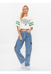Tommy Jeans T-Shirt College DW0DW16150 Biały Oversize. Kolor: biały. Materiał: bawełna