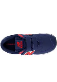 Buty dziecięce New Balance PV574KIK – granatowe. Okazja: na uczelnię, na co dzień. Zapięcie: rzepy. Kolor: niebieski. Materiał: guma, materiał, syntetyk. Szerokość cholewki: normalna. Model: New Balance 574. Sport: turystyka piesza #2