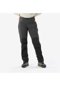 FORCLAZ - Spodnie wierzchnie trekkingowe damskie Forclaz MT900 wodoodporne. Kolor: szary, czarny, wielokolorowy. Materiał: tkanina, materiał. Sport: turystyka piesza #1