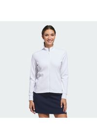 Adidas - Kurtka Performance Texture Full Zip. Typ kołnierza: golf. Kolor: biały. Sport: golf #1