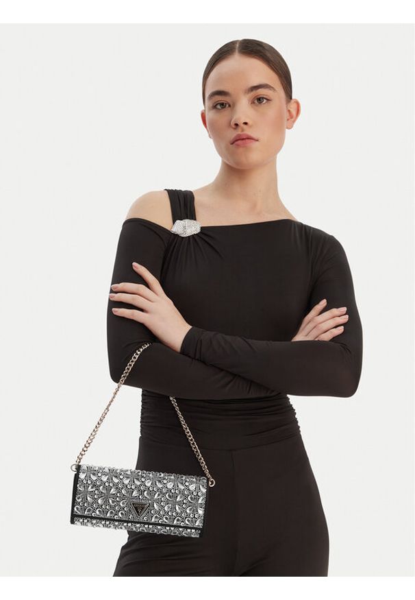 Guess Torebka Elsie Mini HWSC96 50710 Srebrny. Kolor: srebrny