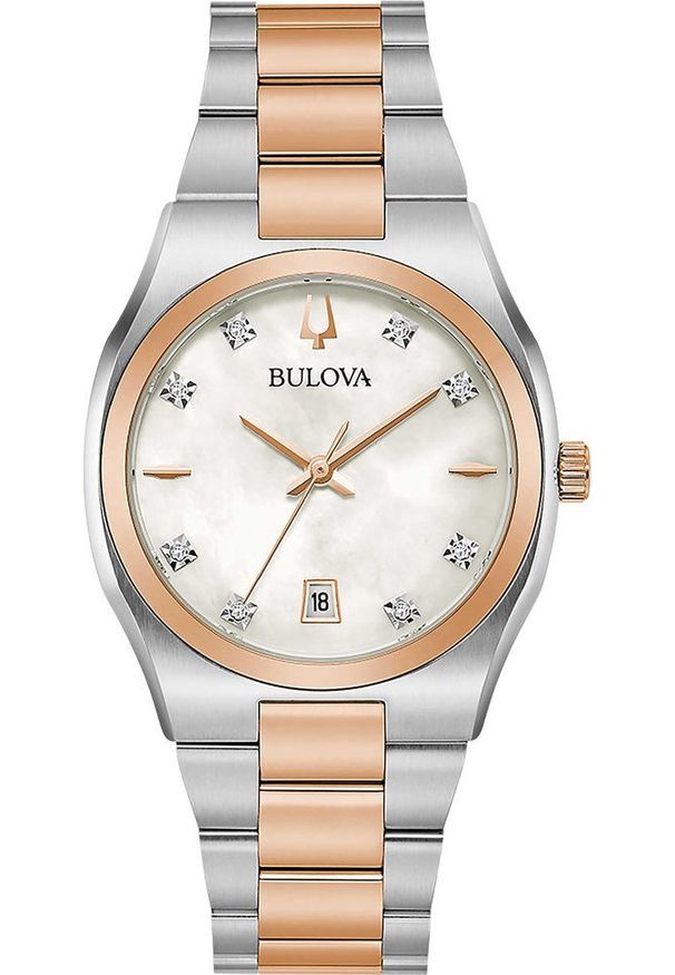 Zegarek Bulova Zegarek damski Bulova 98P199 srebrny. Kolor: srebrny