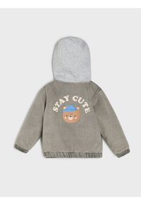 Sinsay - Kurtka jeansowa z kapturem - szary. Typ kołnierza: kaptur. Kolor: szary. Materiał: jeans #1