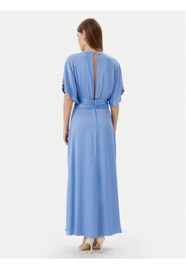 LOLA CASADEMUNT Sukienka wieczorowa MS2516012 Błękitny Regular Fit. Kolor: niebieski. Materiał: wiskoza. Styl: wizytowy