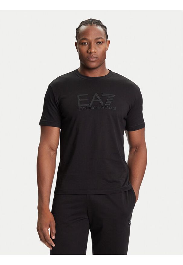 EA7 Emporio Armani T-Shirt 7M000898 AF10375 UC001 Czarny Regular Fit. Kolor: czarny. Materiał: bawełna