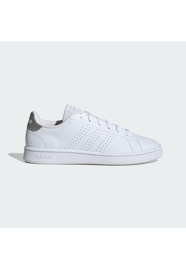 Adidas - Advantage Base Court Lifestyle Shoes. Kolor: szary, biały, wielokolorowy. Materiał: materiał. Model: Adidas Advantage