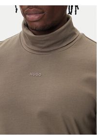 Hugo - HUGO Golf Daporollo 50547372 Beżowy Regular Fit. Typ kołnierza: golf. Kolor: beżowy. Materiał: bawełna