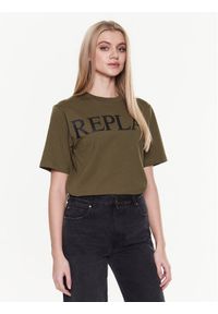 Replay T-Shirt W3698E.000.23188P Zielony Relaxed Fit. Kolor: zielony. Materiał: bawełna