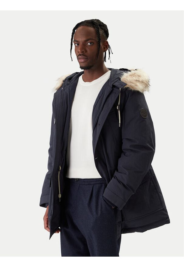 GANT - Gant Parka 7006570 Granatowy Regular Fit. Kolor: niebieski. Materiał: bawełna