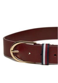 TOMMY HILFIGER - Tommy Hilfiger Pasek Damski AW0AW16596 Czerwony. Kolor: czerwony. Materiał: skóra #2