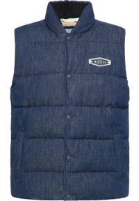 Mustang - MĘSKI BEZRĘKAWNIK MUSTANG Dennis Denim Quilt Denim Blue 1013496 5000 800. Materiał: denim. Długość rękawa: bez rękawów #6
