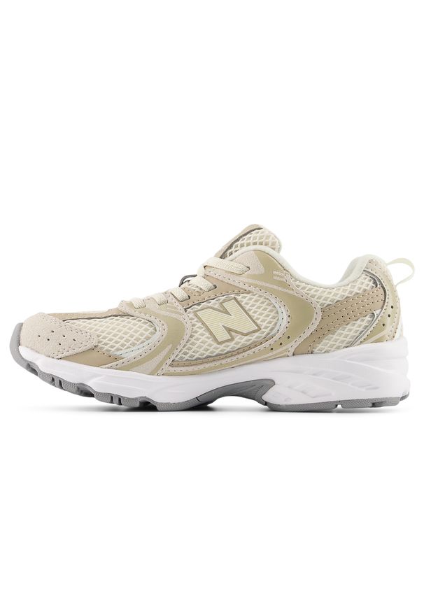 Buty dziecięce New Balance P5305C7 – beżowe. Kolor: beżowy. Materiał: guma, materiał, syntetyk. Szerokość cholewki: normalna