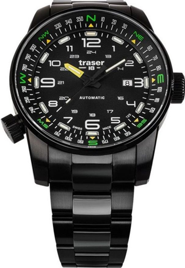 Zegarek Traser Zegarek męski Traser TS-109522 czarny. Kolor: czarny
