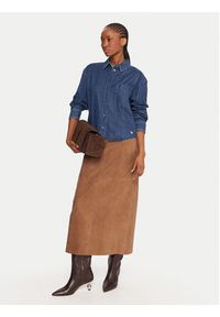 Weekend Max Mara Koszula jeansowa Obbia 2525116052 Niebieski Boxy Fit. Kolor: niebieski. Materiał: bawełna #5
