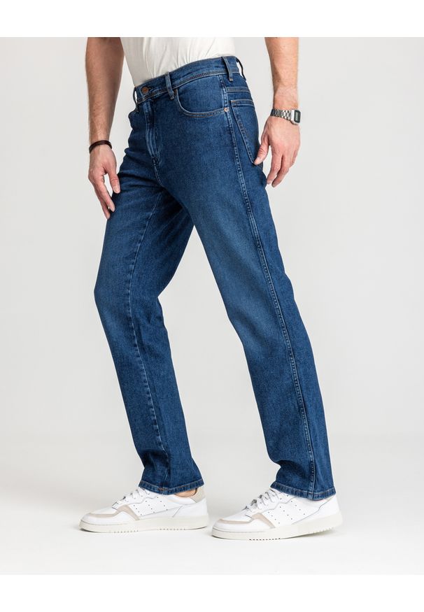 Wrangler - WRANGLER MĘSKIE SPODNIE JEANSOWE JEANSY DŻINSY TEXAS THE ROCK W1218450X 112335241. Styl: rockowy
