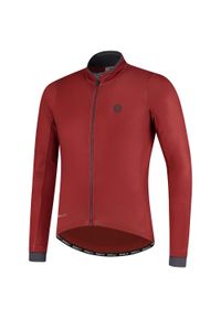 ROGELLI - Ocieplana koszulka rowerowa ESSENTIAL z długim rękawem. Kolor: czerwony. Długość rękawa: długi rękaw. Długość: długie